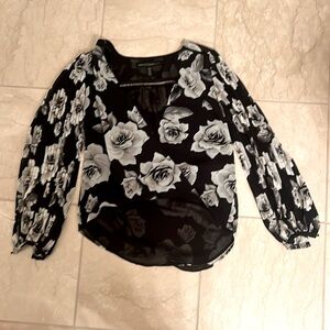 WHBM floral blouse